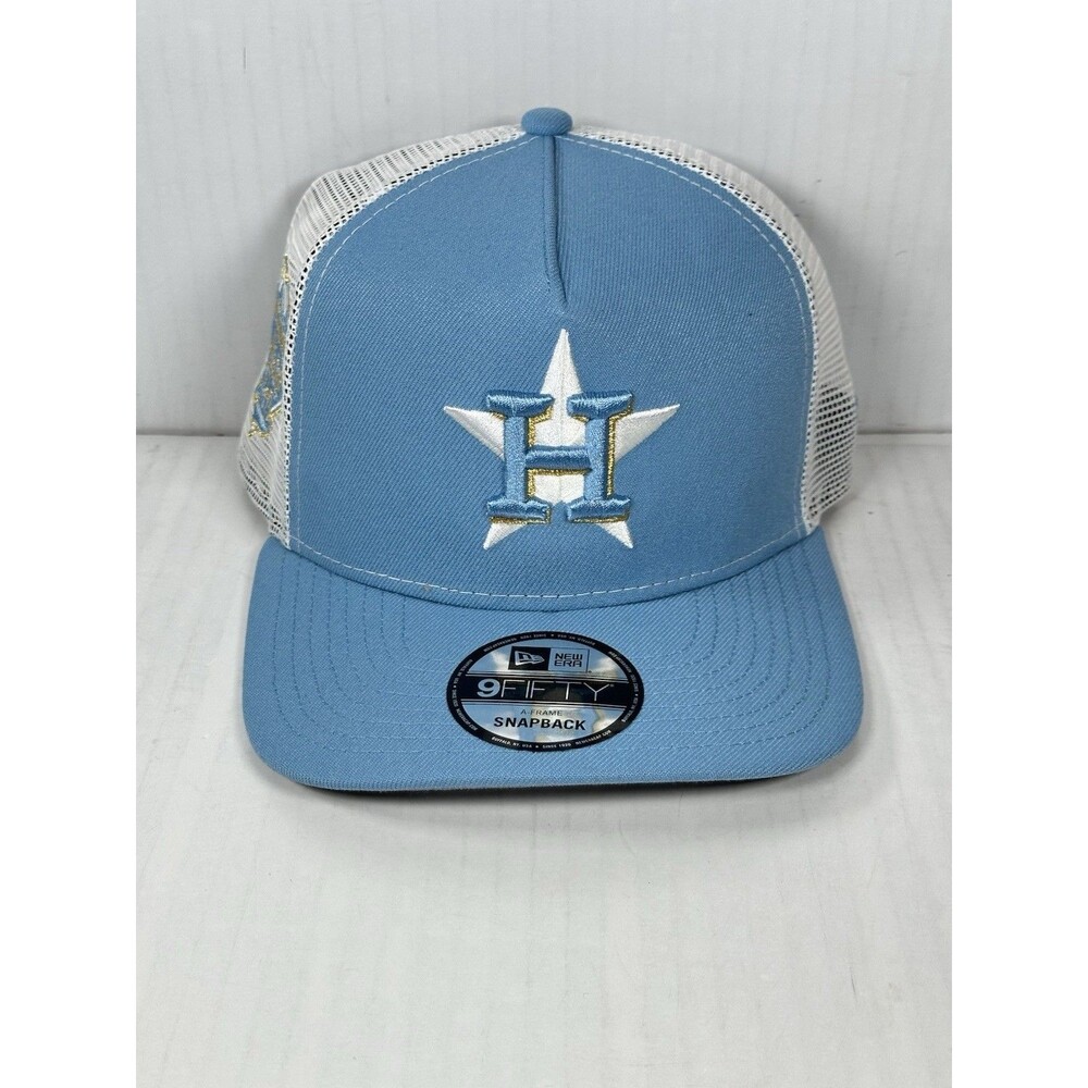 New Era Houston Astros MLB 9FIFTY A-Frame SnapBack Adjustable Hat Cap Patch NWT